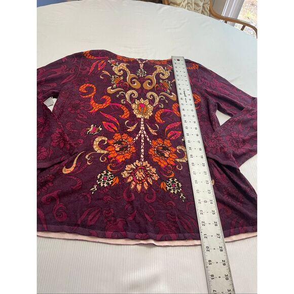 NWT Chico’s Mixed Soirée Boat Neck Pullover Sweater Purple Size 3 US XL New - Picture 7 of 7